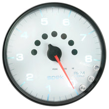 画像をギャラリービューアに読み込む, Autometer Spek-Pro Gauge Tachometer 5in 8K Rpm W/Shift Light &amp; Peak Mem White/Black