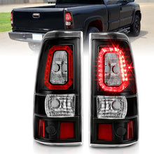 画像をギャラリービューアに読み込む, ANZO 1999-2002 Chevy Silverado 1500 LED Taillights Plank Style Black w/Clear Lens
