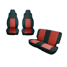 画像をギャラリービューアに読み込む, Rugged Ridge Seat Cover Kit Black/Red 97-02 Jeep Wrangler TJ
