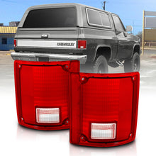 画像をギャラリービューアに読み込む, ANZO 1978-1991 Chevy Blazer Taillight Red/Clear Lens w/o Chrome Trim Fleetside (OE Replacement)