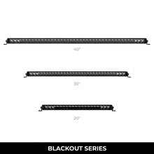 画像をギャラリービューアに読み込む, Go Rhino Xplor Blackout Series Sgl Row LED Light Bar (Surface/Threaded Stud Mount) 20.5in. - Blk