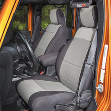 画像をギャラリービューアに読み込む, Rugged Ridge Seat Cover Kit Black/Gray 07-10 Jeep Wrangler JK 4dr