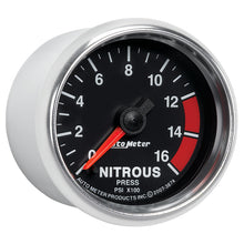 画像をギャラリービューアに読み込む, Autometer GS 2 1/16in. 1600PSI Nitrous Fuel Pressure Gauge
