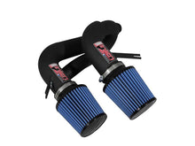 画像をギャラリービューアに読み込む, Injen 08-09 535i E60 3.0L L6 Twin intake &amp; AMSOIL Filters Wrinkle Black Short Ram Intake