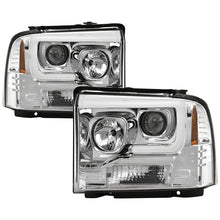 画像をギャラリービューアに読み込む, Spyder Platinum Ford F250/350/450 05-07 High-Power LED Module Proj. Headlights-Chrome (PRO-YD-FS05V2