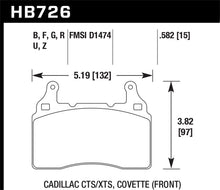 画像をギャラリービューアに読み込む, Hawk 2014 Chevrolet Corvette HPS 5.0 Front Brake Pads