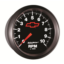画像をギャラリービューアに読み込む, AutoMeter Gauge Tachometer 3-3/8in. 10K RPM In-Dash Chevy Red Bowtie Black
