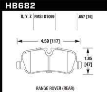 画像をギャラリービューアに読み込む, Hawk 05-09 Range Rover LR3 D1099 LTS Street Rear Brake Pads