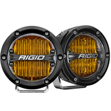 画像をギャラリービューアに読み込む, Rigid Industries 360-Series 4in LED SAE J583 Fog Light - Selective Yellow (Pair)
