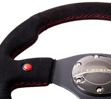 画像をギャラリービューアに読み込む, NRG Reinforced Steering Wheel (320mm) Blk Suede w/Dual Buttons