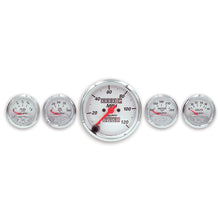 画像をギャラリービューアに読み込む, Autometer Arctic White GM 5 Pc Kit Box w/ Mech Speedo, Elec Oil Press, Water Temp, Volt, Fuel Level