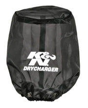 画像をギャラリービューアに読み込む, K&amp;N Drycharger Air Filter Wrap Round Tapered Black 5.375in Base ID x 4.375in Top ID x 7 H