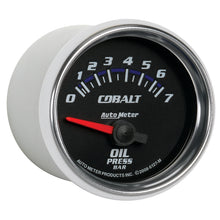 画像をギャラリービューアに読み込む, Autometer Cobalt 52mm 0-7 BAR Short Sweep Electric Oil Pressure Gauge