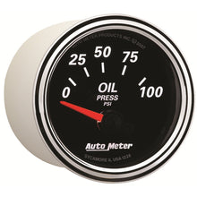 画像をギャラリービューアに読み込む, Autometer Designer Black II 52mm 100 PSI Oil Pressure Gauge