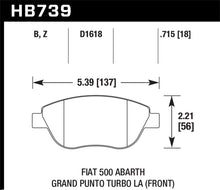 画像をギャラリービューアに読み込む, Hawk 2013 Fiat 500 Abarth Front HPS 5.0 Street Brake Pads