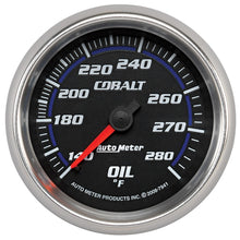 画像をギャラリービューアに読み込む, Autometer Cobalt 66.7mm 140-280 Degree F Mechanical Oil Temperature Gauge