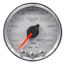 画像をギャラリービューアに読み込む, Autometer Spek-Pro Gauge Trans Temp 2 1/16in 300f Stepper Motor W/Peak &amp; Warn Slvr/Chrm