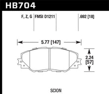 画像をギャラリービューアに読み込む, Hawk 09-10 Pontiac Vibe 2.4L / 11-12 Scion tC HPS Front Street Brake Pads