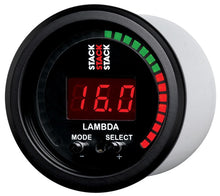 画像をギャラリービューアに読み込む, Autometer Stack Instruments 52mm Wideband Air-Fuel Ratio (LAMBDA) Gauge - Black