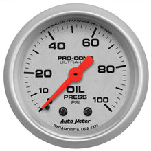画像をギャラリービューアに読み込む, Autometer Ultra-Lite 52mm 0-100 PSI Mechanical Oil Pressure Gauge