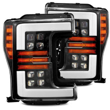 画像をギャラリービューアに読み込む, AlphaRex 17-19 Ford F-250 SD NOVA LED Proj Headlights Plank Style Gloss Blk w/Activ Light/Seq Signal