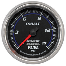 画像をギャラリービューアに読み込む, Autometer Cobalt 2-5/8in  Mechanical Fuel Pressure Gauge 0-15 PSI
