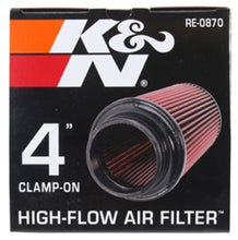 画像をギャラリービューアに読み込む, K&amp;N Universal Rubber Filter 4inch FLG / 6inch OD-B / 4-5/8inch OD-T / 9inch H