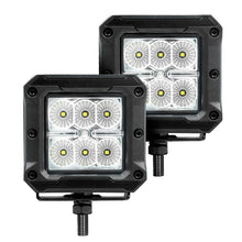 画像をギャラリービューアに読み込む, Go Rhino Xplor Bright Series Cube LED Flood Light Kit (Surface/Threaded Stud Mount) 3x3 - Blk (Pair)