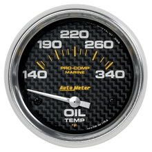 画像をギャラリービューアに読み込む, Autometer Marine Carbon Fiber Electric Oil Temperature Gauge 2-5/8in 140-300 Deg F