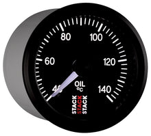 画像をギャラリービューアに読み込む, Autometer Stack 52mm 40-140 Deg C 1/8in NPTF Male Pro Stepper Motor Oil Temp Gauge - Black