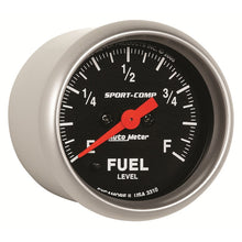画像をギャラリービューアに読み込む, Autometer Sport Comp 52mm Full Sweep Electronic Fuel Level Programmable Empty-Full Range Gauge