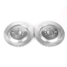 画像をギャラリービューアに読み込む, Power Stop 04-07 Cadillac CTS Rear Evolution Drilled &amp; Slotted Rotors - Pair