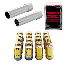 画像をギャラリービューアに読み込む, McGard SplineDrive Tuner 5 Lug Install Kit w/Locks &amp; Tool (Cone) M12X1.5 / 13/16 Hex - Gold