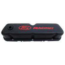 画像をギャラリービューアに読み込む, Ford Racing  Logo Stamped Steel Black Satin Valve Covers Black Crinkle