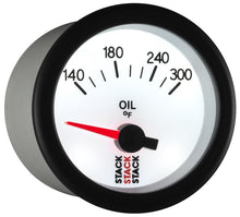 画像をギャラリービューアに読み込む, Autometer Stack 52mm 140-300 Deg F 1/8in NPTF Electric Oil Temp Gauge - White