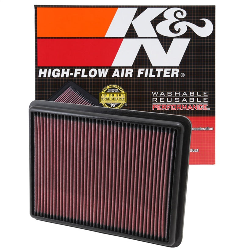 K&N Replacement Air Filter 11.75in O/S Length x 9in O/S Width x 1.188in H for 13 Hyundai Santa Fe