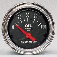 画像をギャラリービューアに読み込む, Autometer Traditional Chrome 52mm 0-100 PSI Short Sweep Electrical Oil Pressure Gauge