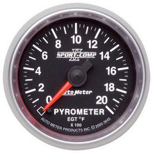 画像をギャラリービューアに読み込む, Autometer Sport-Comp II Full Sweep Electronic 52mm 0-2000 degree F Pyrometer Gauge