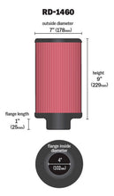 画像をギャラリービューアに読み込む, K&amp;N Universal Air Filter 4in Flange ID 7in OD 9in Height
