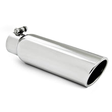 画像をギャラリービューアに読み込む, MBRP Universal Tip 3.5in OD 2.5in Inlet 12in L Angled Cut Rolled End Clampless No-Weld T304