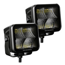 画像をギャラリービューアに読み込む, Go Rhino Xplor Blackout Series Cube LED Flood Light Kit (Surface/Threaded Stud Mnt) 3x3 - Blk (Pair)