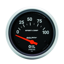 画像をギャラリービューアに読み込む, Autometer Sport-Comp 66.7mm 0-100 PSI Short Sweep Electronic Oil Pressure Gauge