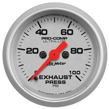 画像をギャラリービューアに読み込む, Autometer Ultra-Lite 2-1/16in 100PSI Exhaust Pressure Digital Stepper Motor Gauge