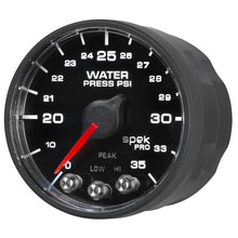 画像をギャラリービューアに読み込む, Autometer Spek-Pro - Nascar 2-1/16in Water Press 0- 35 psi Bfb Sp