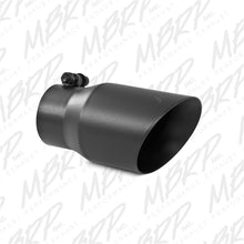 画像をギャラリービューアに読み込む, MBRP Tip 3in Round x 4in Inlet OD Dual Walled Angled Black Tip - Fits all 3in Exhausts