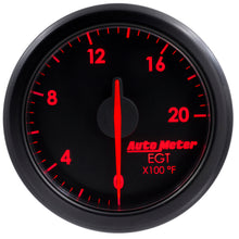 画像をギャラリービューアに読み込む, Autometer Airdrive 2-1/16in EGT Gauge 0-2000 Degrees F - Black
