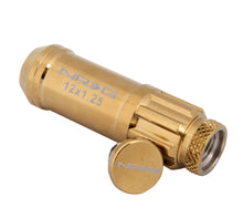 画像をギャラリービューアに読み込む, NRG 700 Series M12 X 1.25 Steel Lug Nut w/Dust Cap Cover Set 21 Pc w/Locks &amp; Socket - Chrome Gold