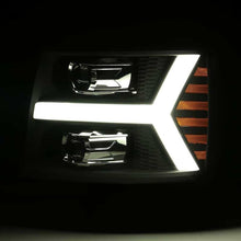 画像をギャラリービューアに読み込む, AlphaRex 07-13 Chevy 1500HD PRO-Series Proj Headlight Plank Style Gloss Blk w/Activ Light/Seq Signal