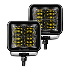 画像をギャラリービューアに読み込む, Go Rhino Xplor Blackout Series Cube LED Flood Light Kit (Surface/Threaded Stud Mnt) 3x3 - Blk (Pair)