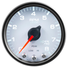 画像をギャラリービューアに読み込む, Autometer Spek-Pro Gauge Tach 2 1/16in 8K Rpm W/ Shift Light &amp; Peak Mem Wht/Blk